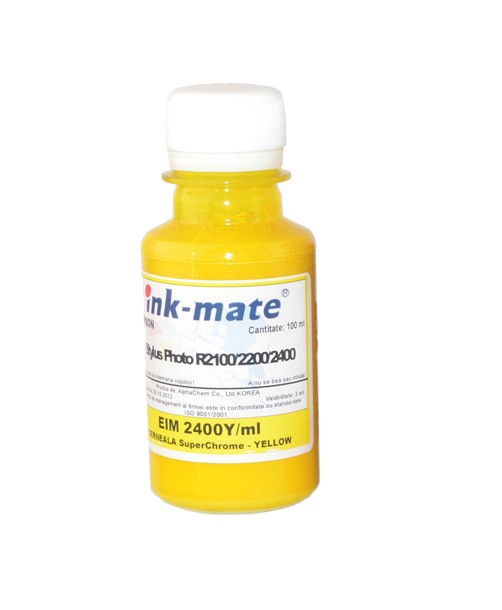 Cerneala SuperChrome pigment Yellow pentru Epson R2100 R2200 R2400 1000 ml - imagine 3